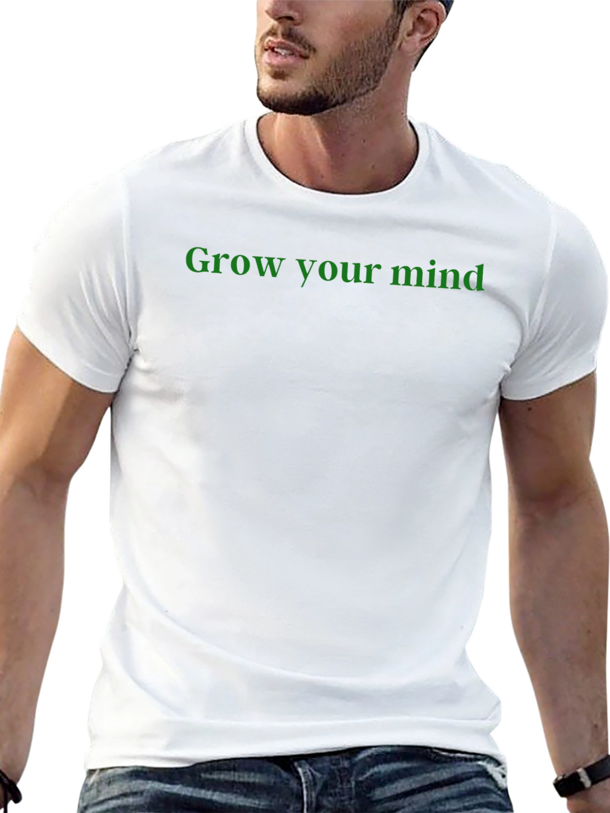 Grow Your Mind Graphic Tee - Black Cotton T-Shirt