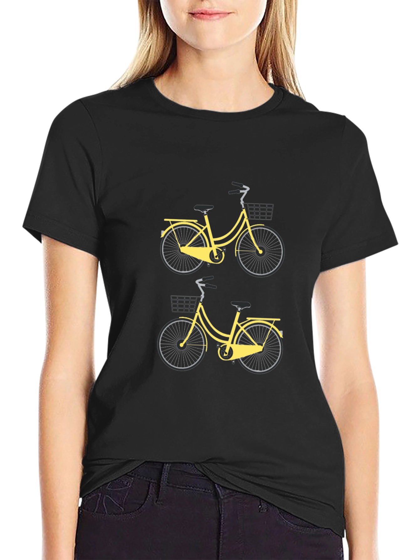 Mens Black Bicycle Graphic Tee - Stylish & Casual