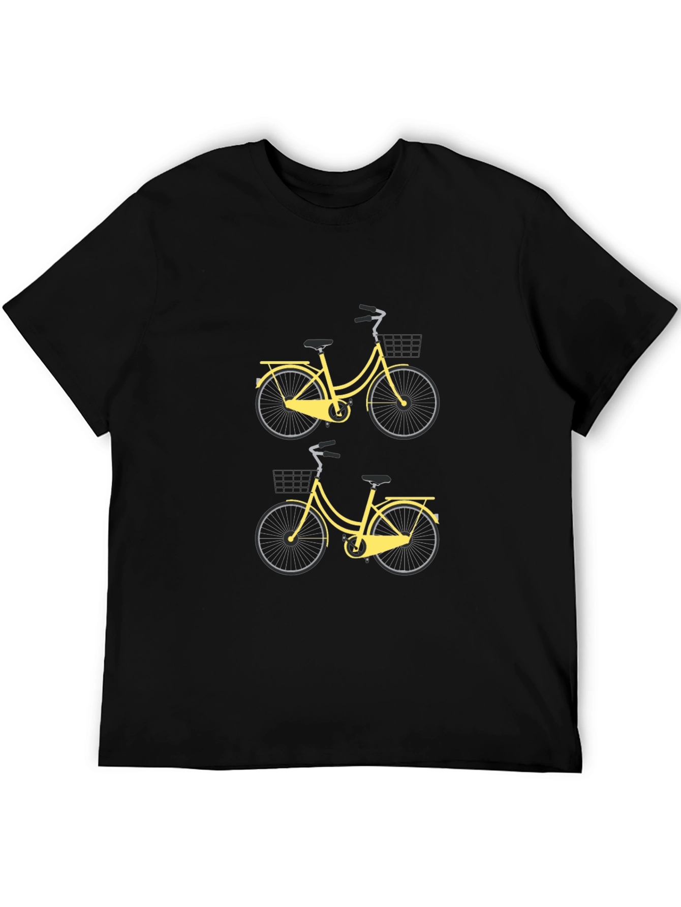 Mens Black Bicycle Graphic Tee - Stylish & Casual