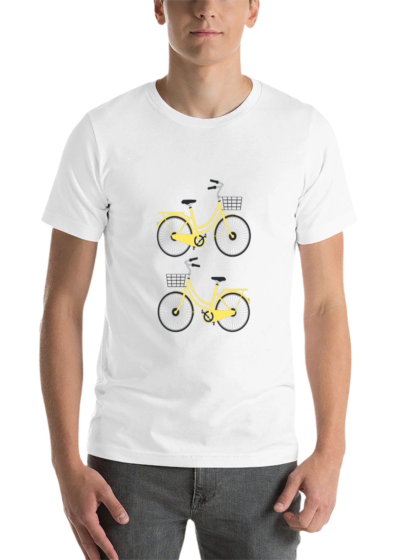 Mens Black Bicycle Graphic Tee - Stylish & Casual