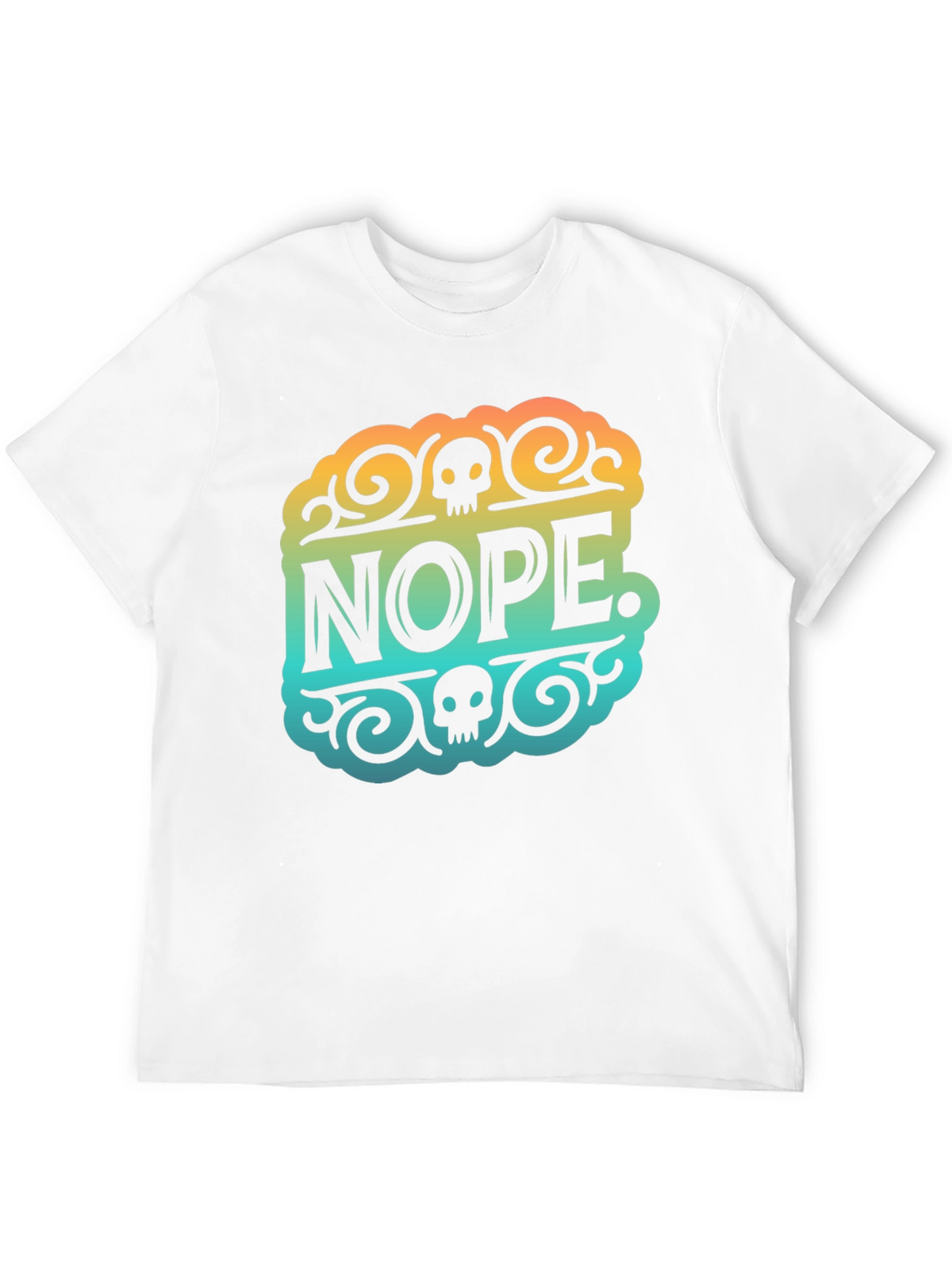 Nope Skull Graphic T-Shirt - Mens Black Tee