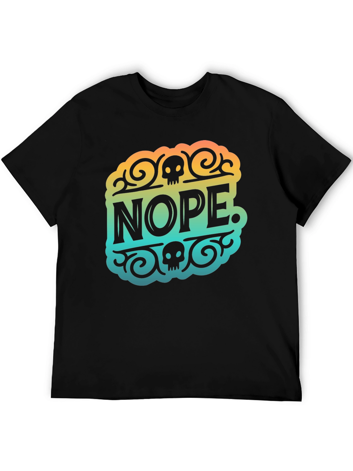 Nope Skull Graphic T-Shirt - Mens Black Tee
