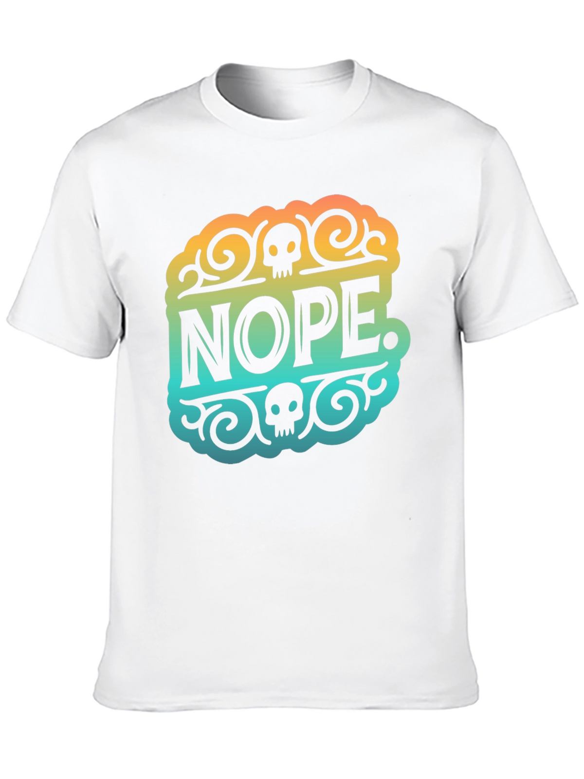 Nope Skull Graphic T-Shirt - Mens Black Tee
