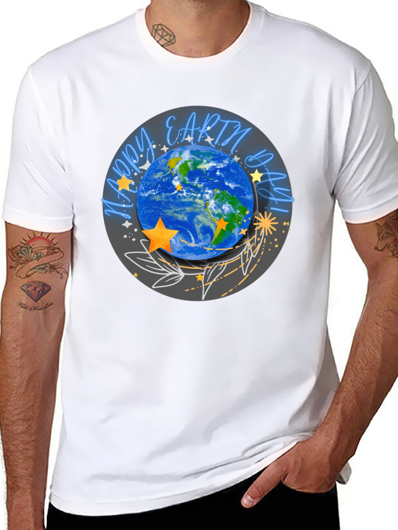 Earth Day Graphic Tee -  Stylish Planet Design