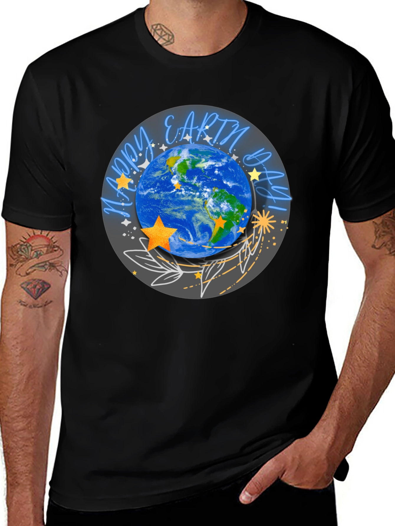 Earth Day Graphic Tee -  Stylish Planet Design