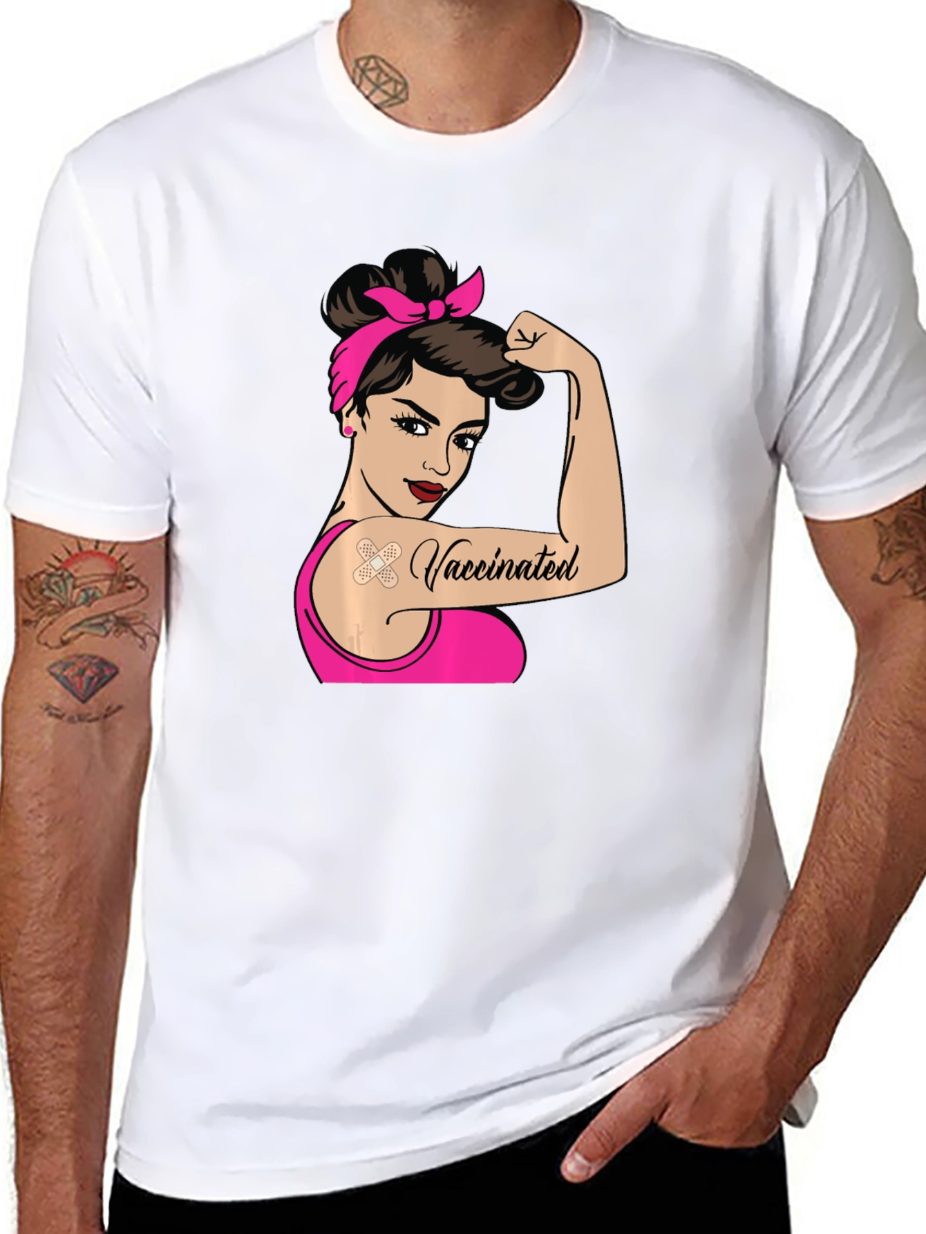 Vaccinated Rosie the Riveter T-Shirt