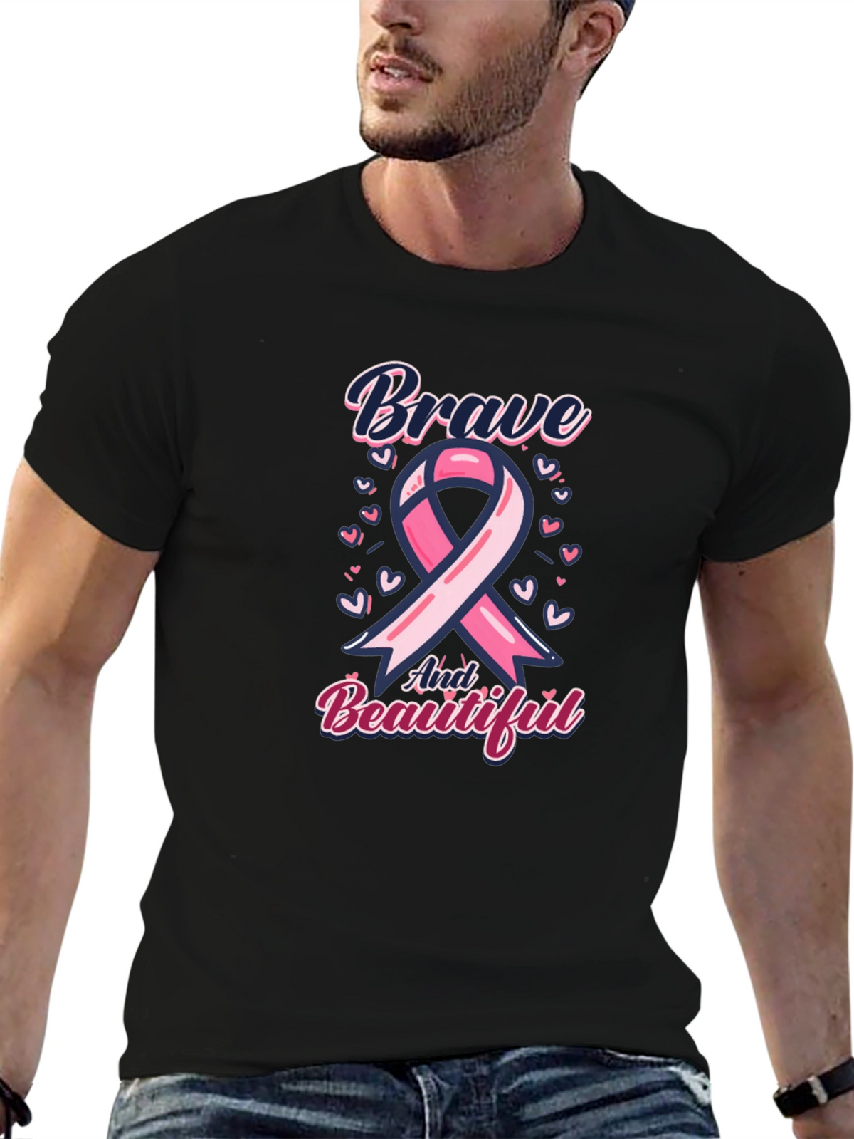 Brave and Beautiful Breast Cancer Awareness T-Shirt