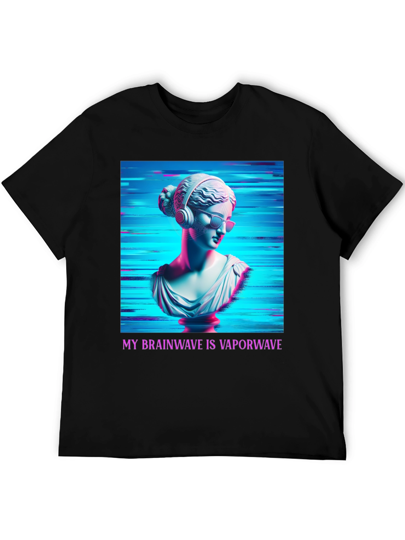 Vaporwave Brain T-Shirt - Aesthetic Greek Bust