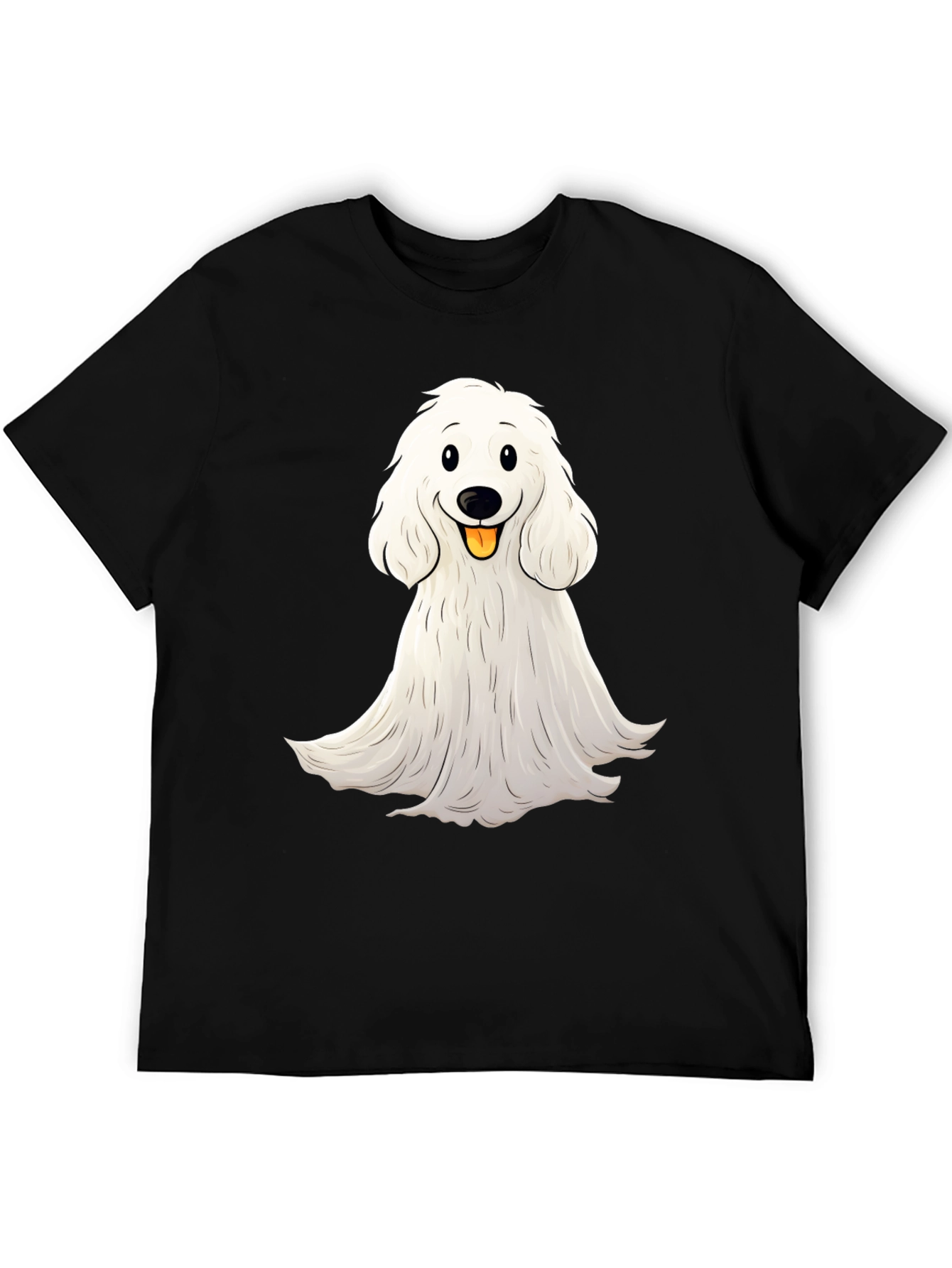 Cute Dog Graphic Black T-Shirt