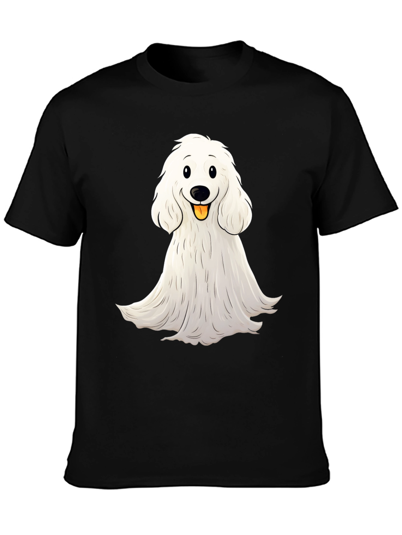 Cute Dog Graphic Black T-Shirt