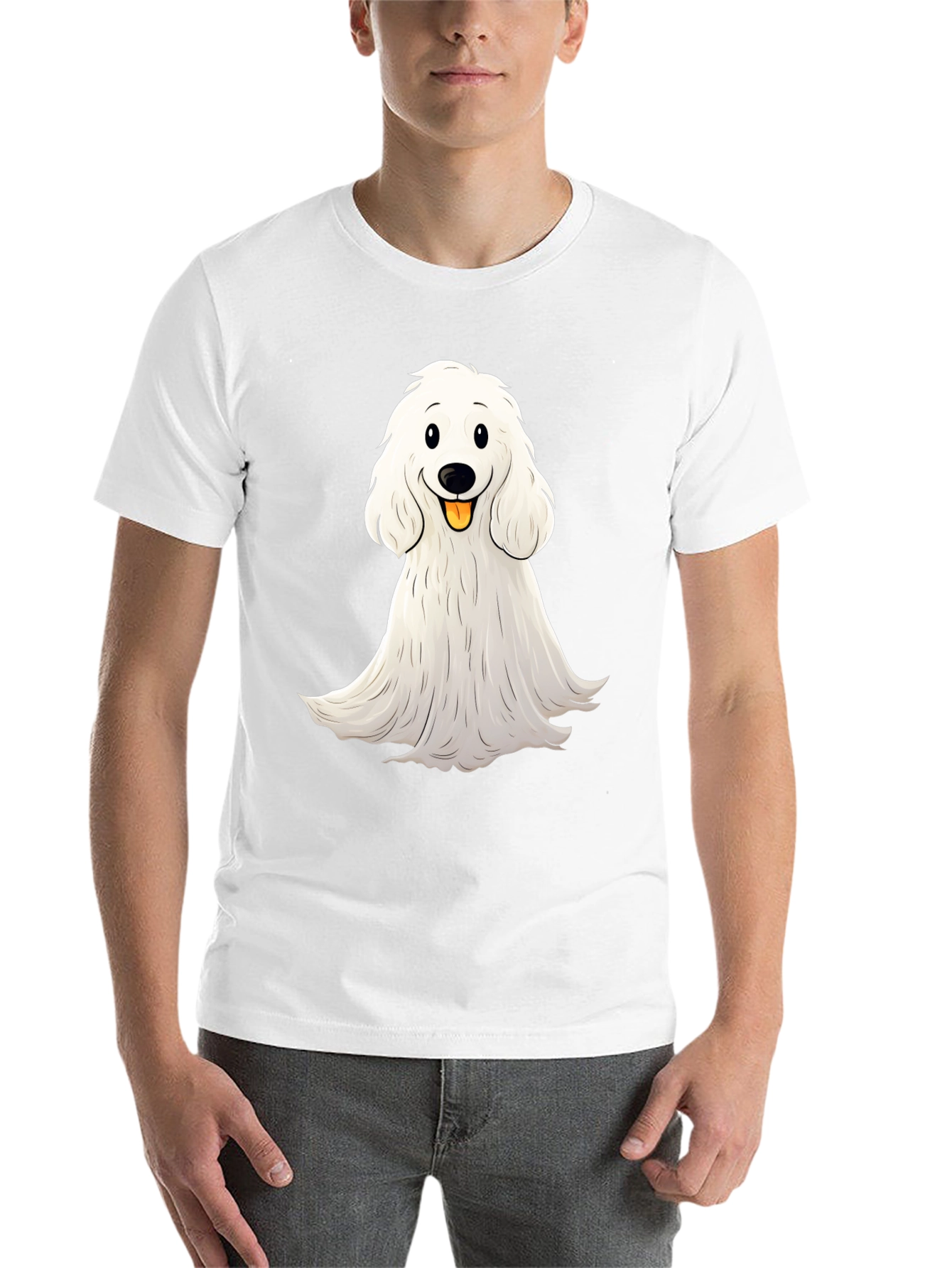 Cute Dog Graphic Black T-Shirt