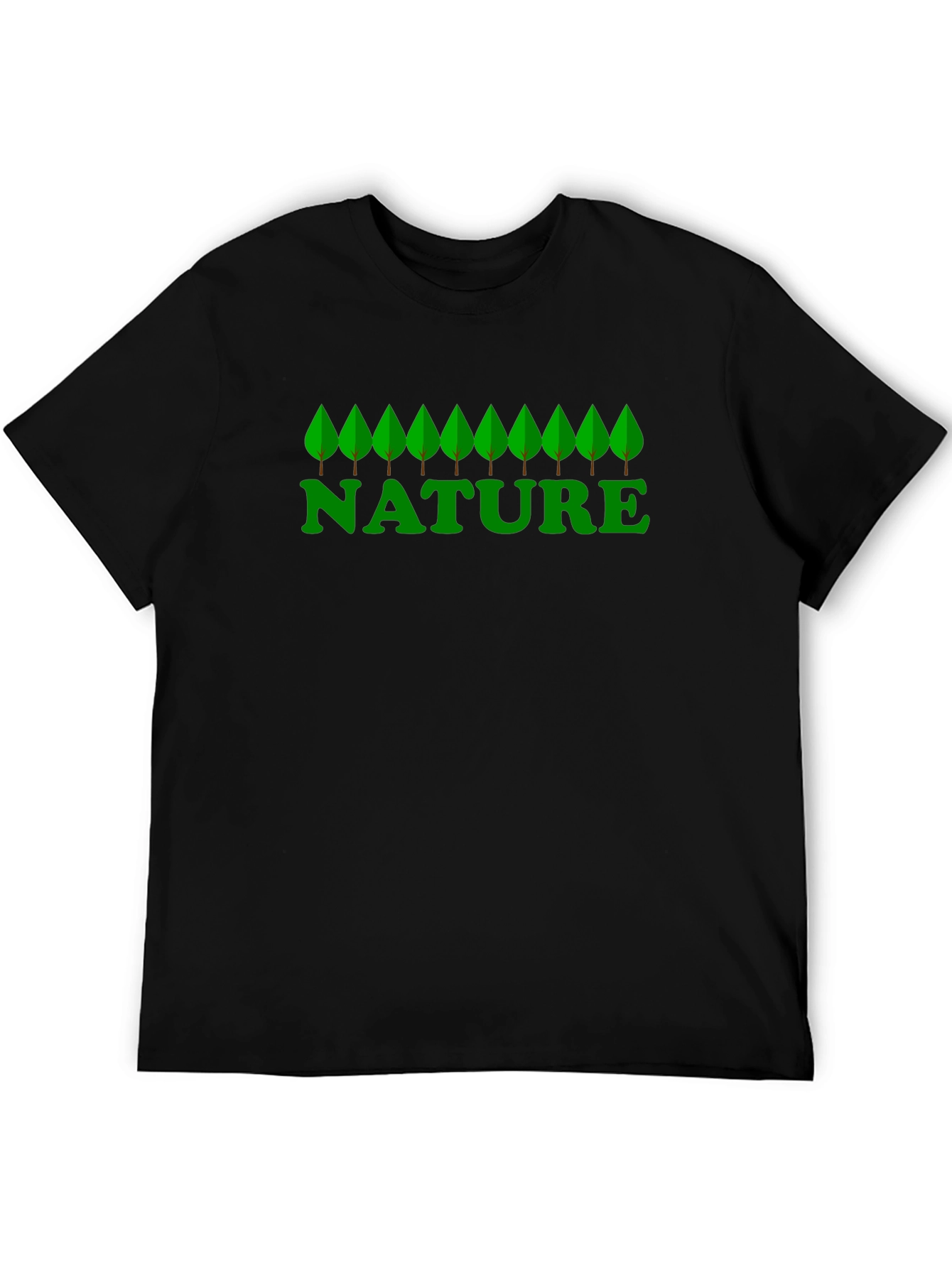 Nature Graphic Print Black T-Shirt