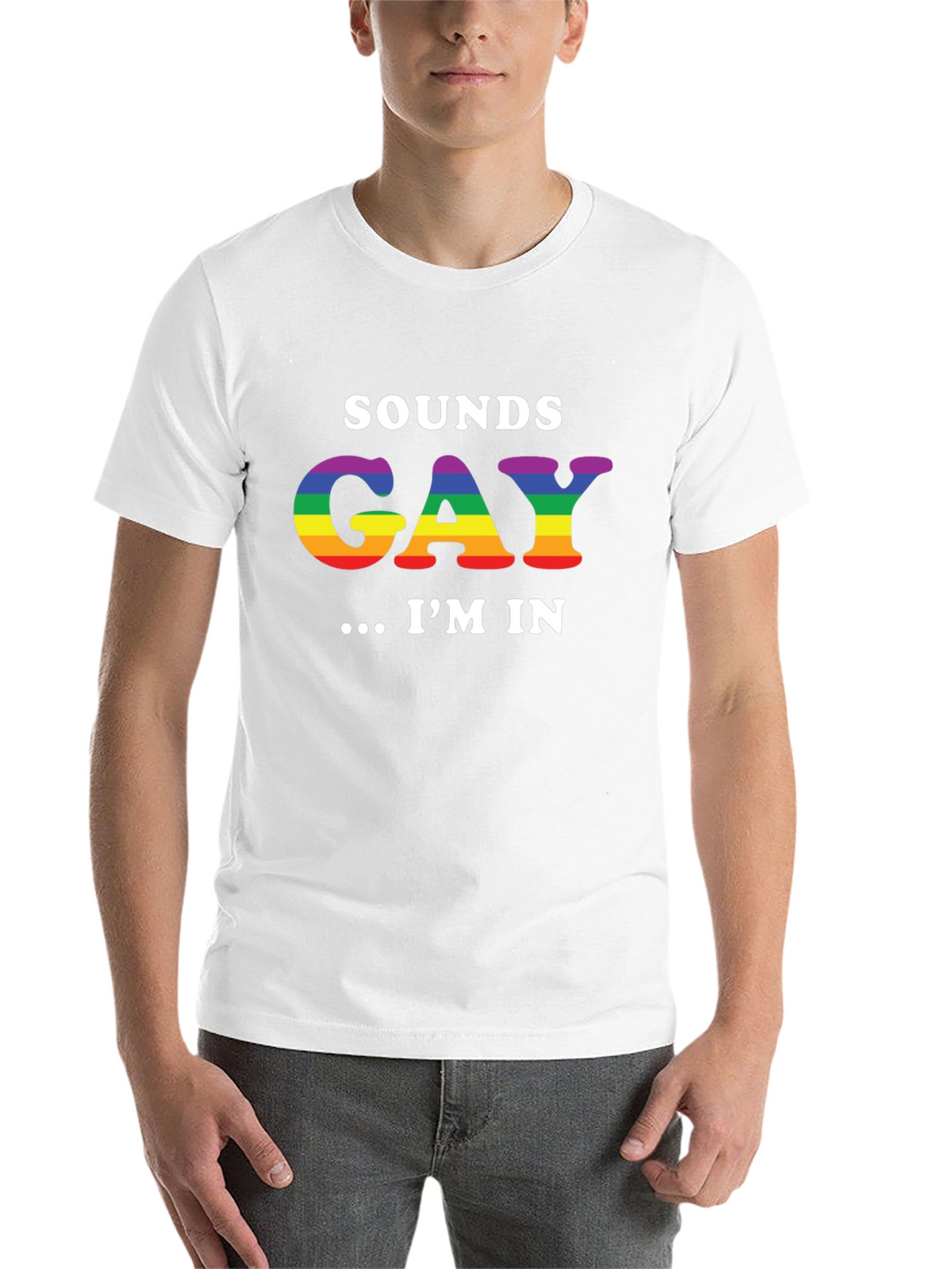 Sounds Gay Im In T-Shirt LGBTQ Pride Rainbow