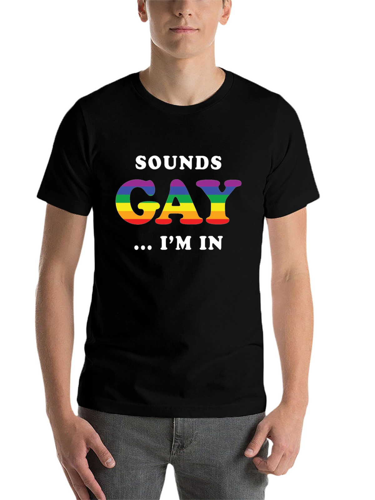 Sounds Gay Im In T-Shirt LGBTQ Pride Rainbow