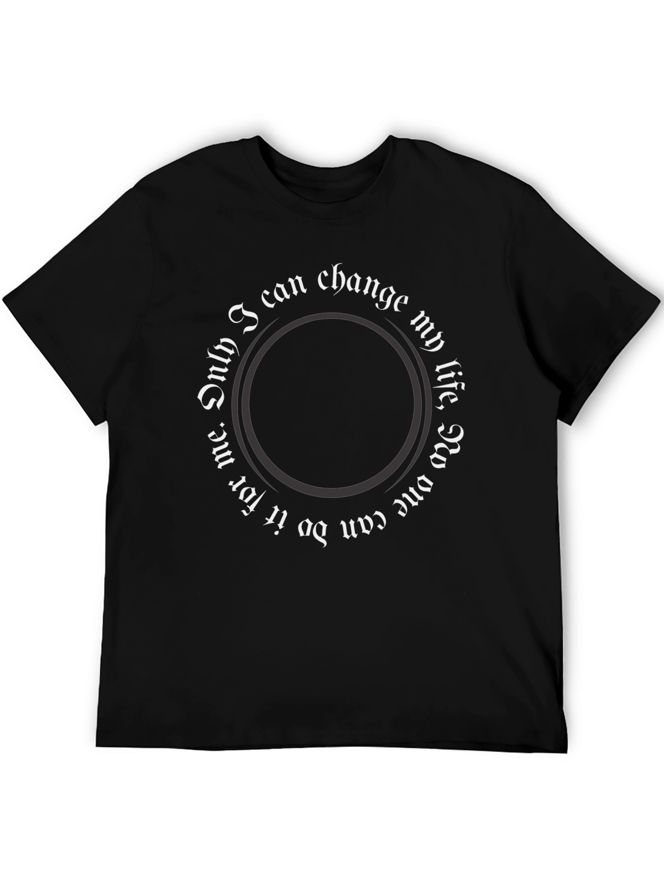 Motivational Circle Print T-Shirt