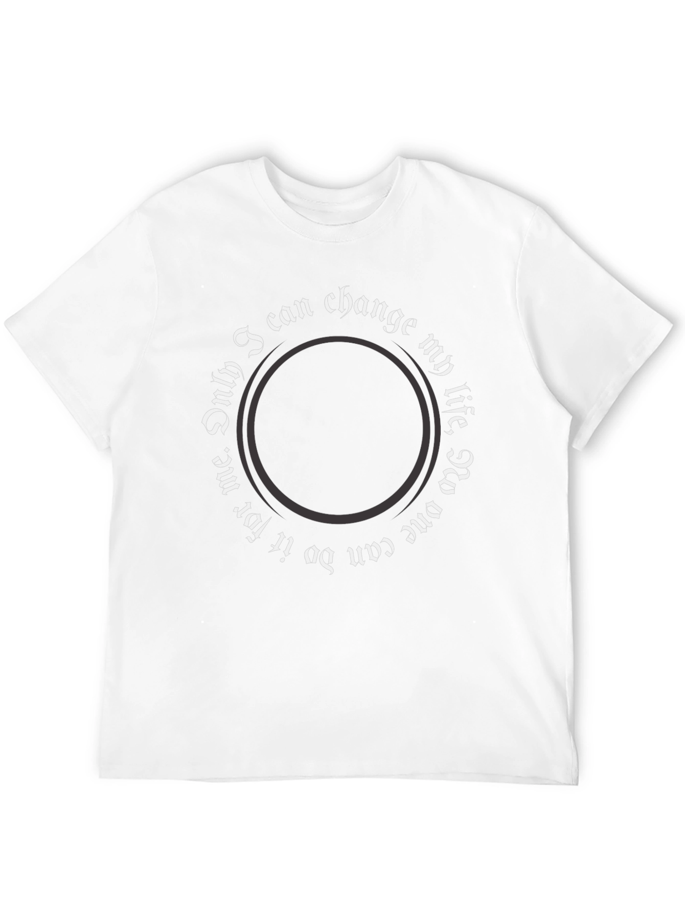 Motivational Circle Print T-Shirt