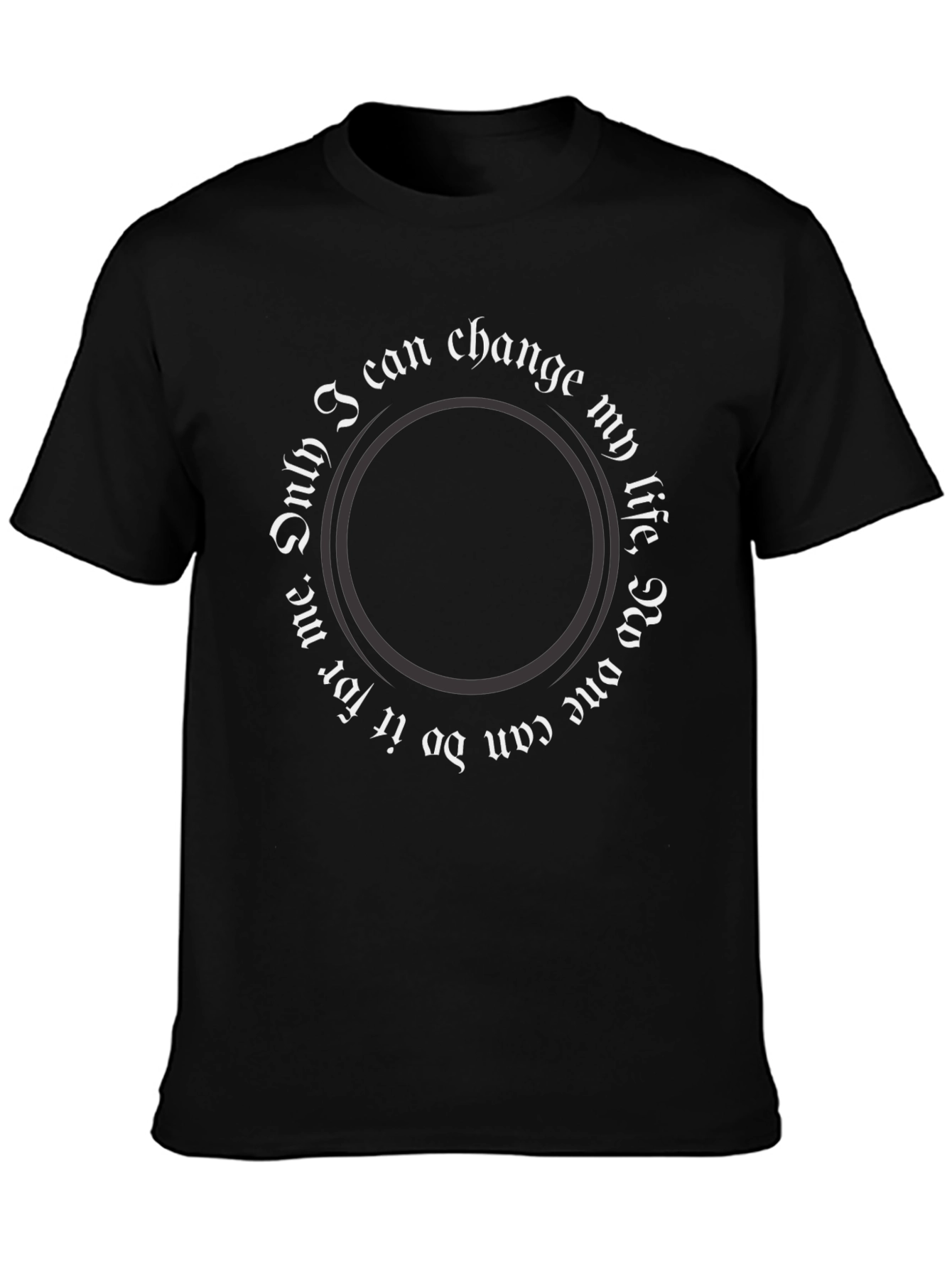 Motivational Circle Print T-Shirt