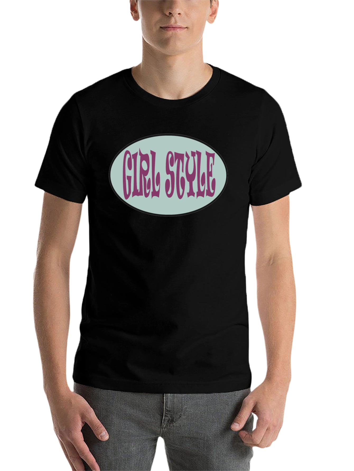 Girl Style Graphic Tee - Retro Oval Design