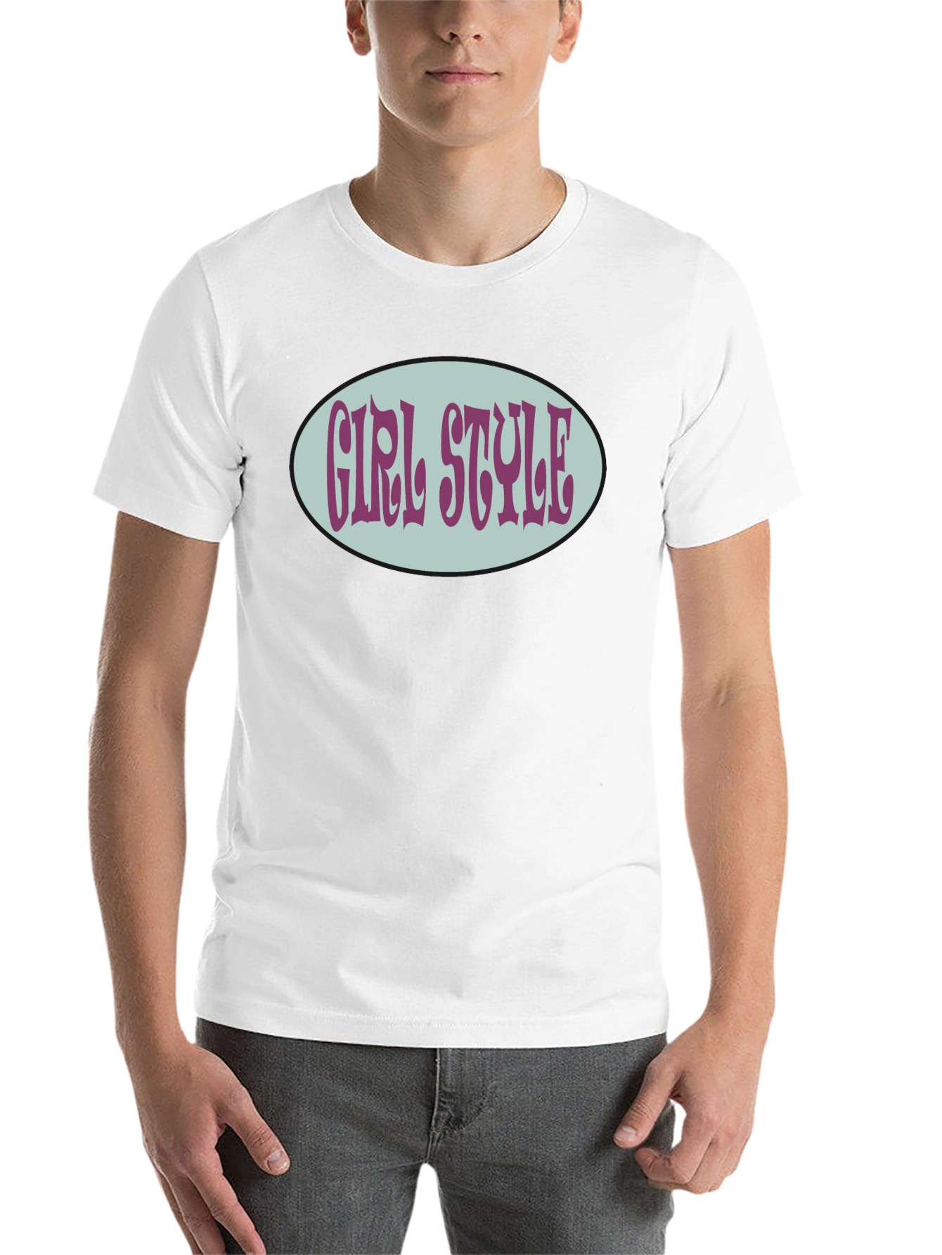 Girl Style Graphic Tee - Retro Oval Design