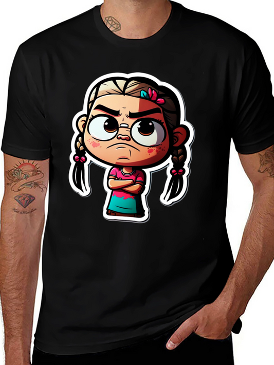 Grumpy Girl Cartoon T-Shirt
