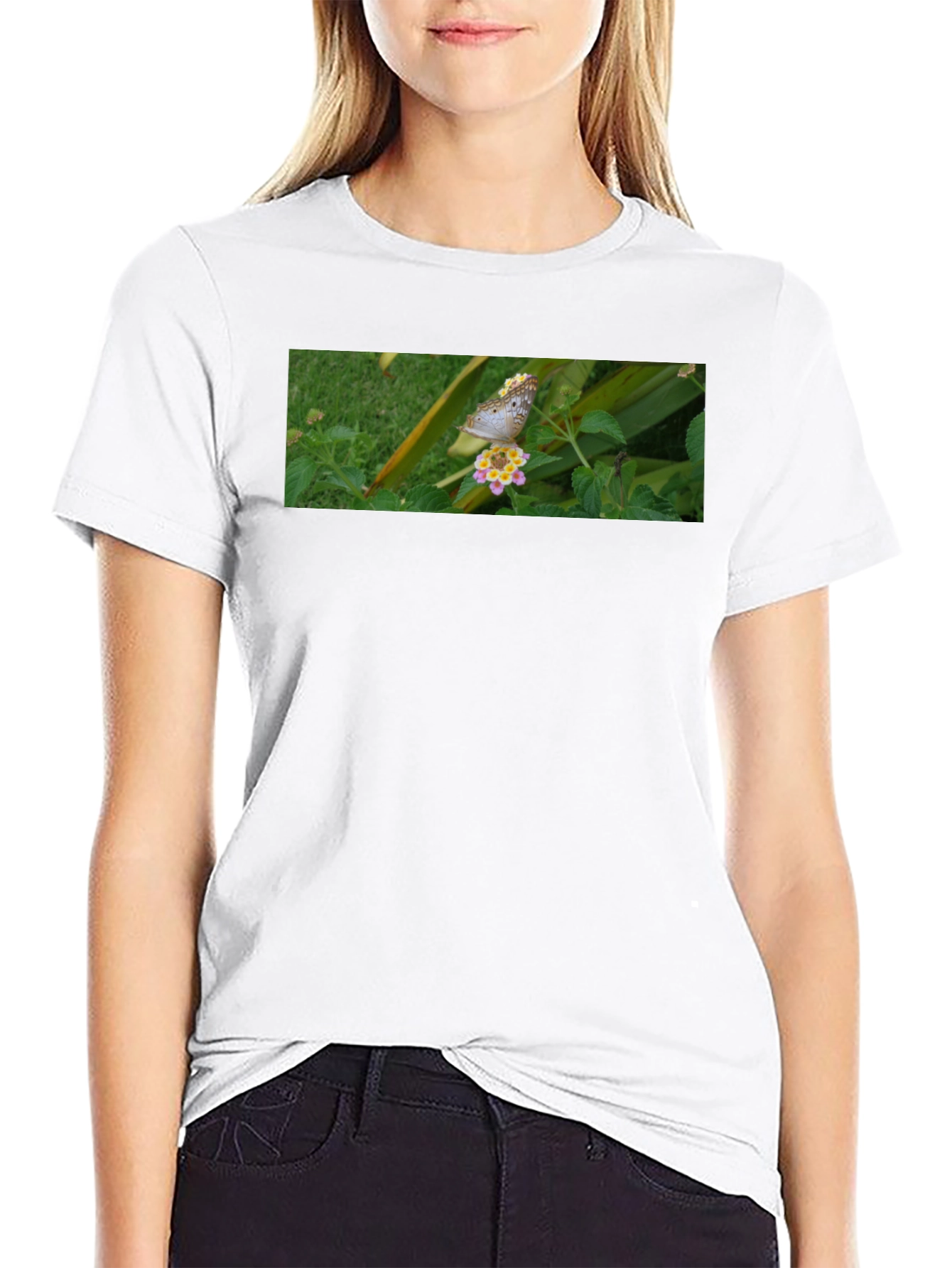 Butterfly on Flower Graphic Tee