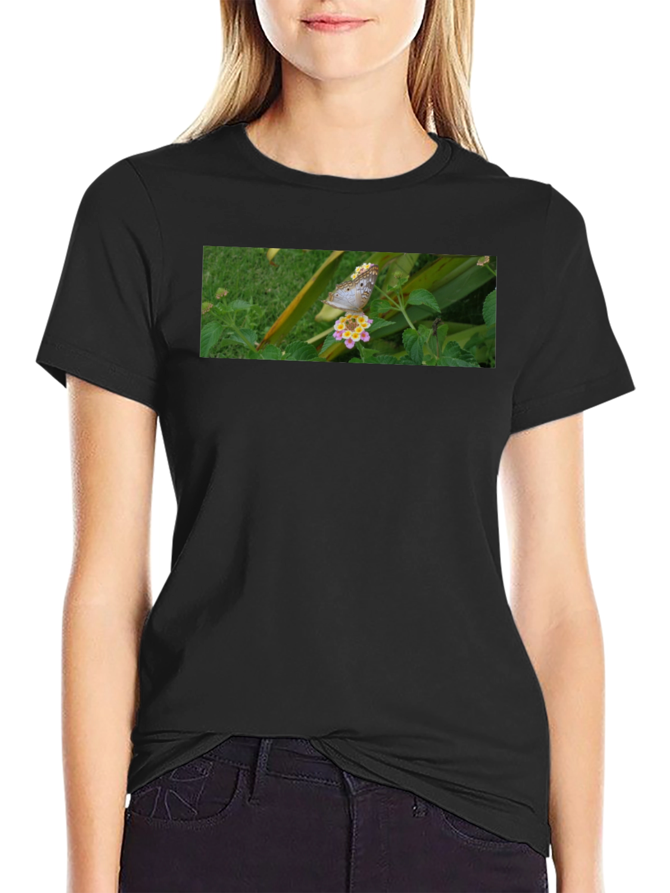Butterfly on Flower Graphic Tee