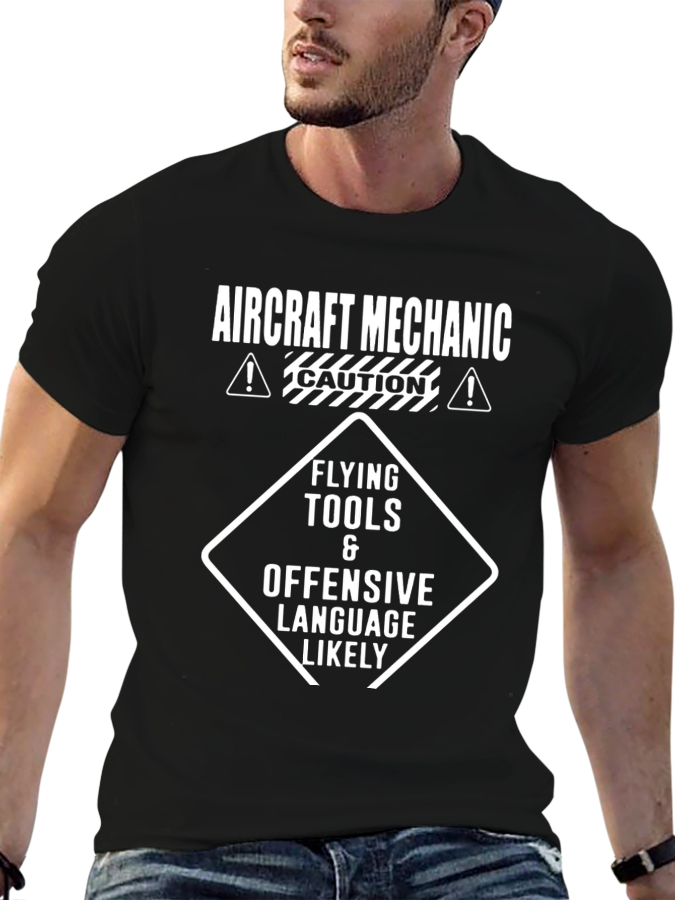 Aircraft Mechanic Caution T-Shirt