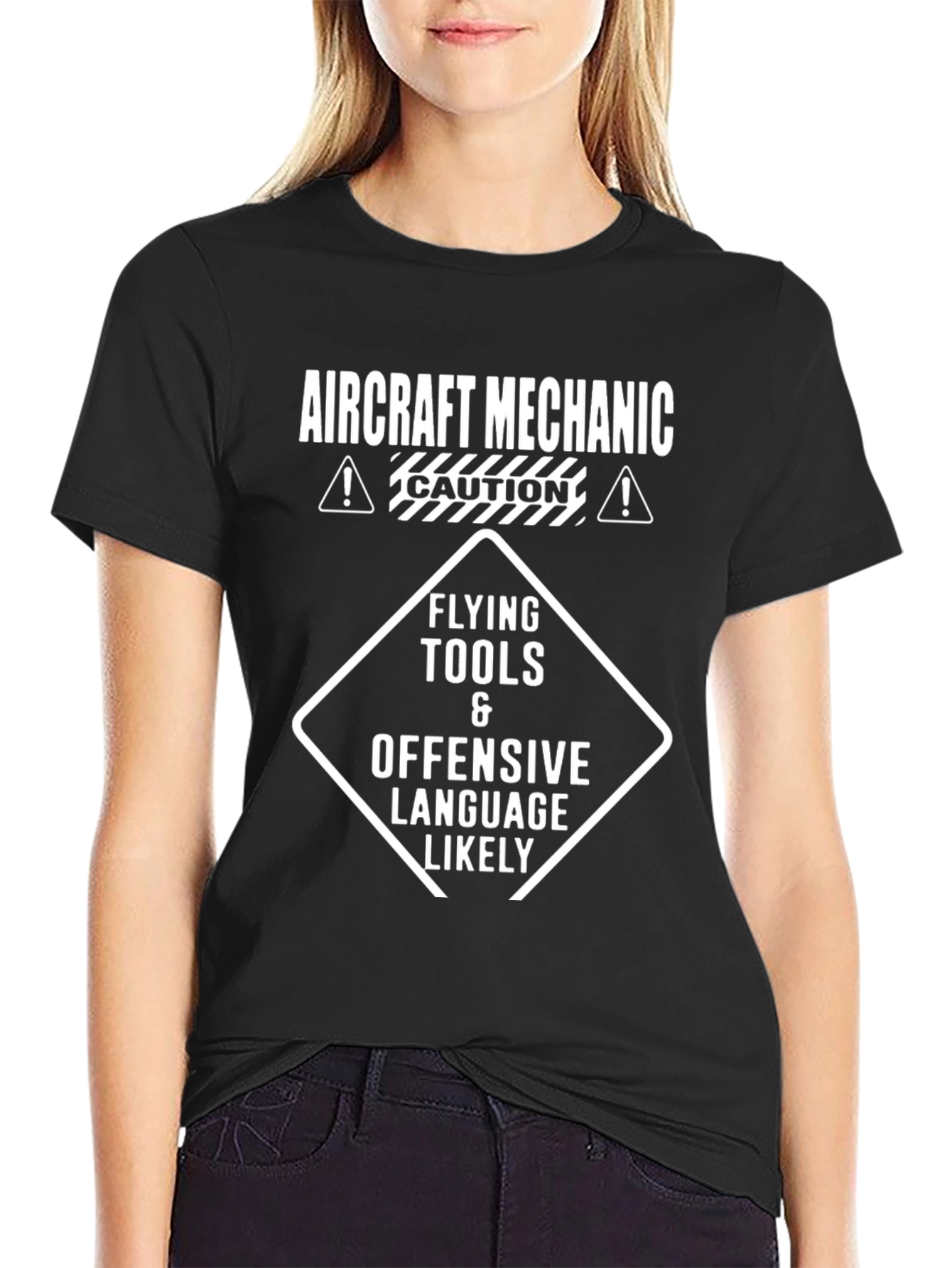 Aircraft Mechanic Caution T-Shirt