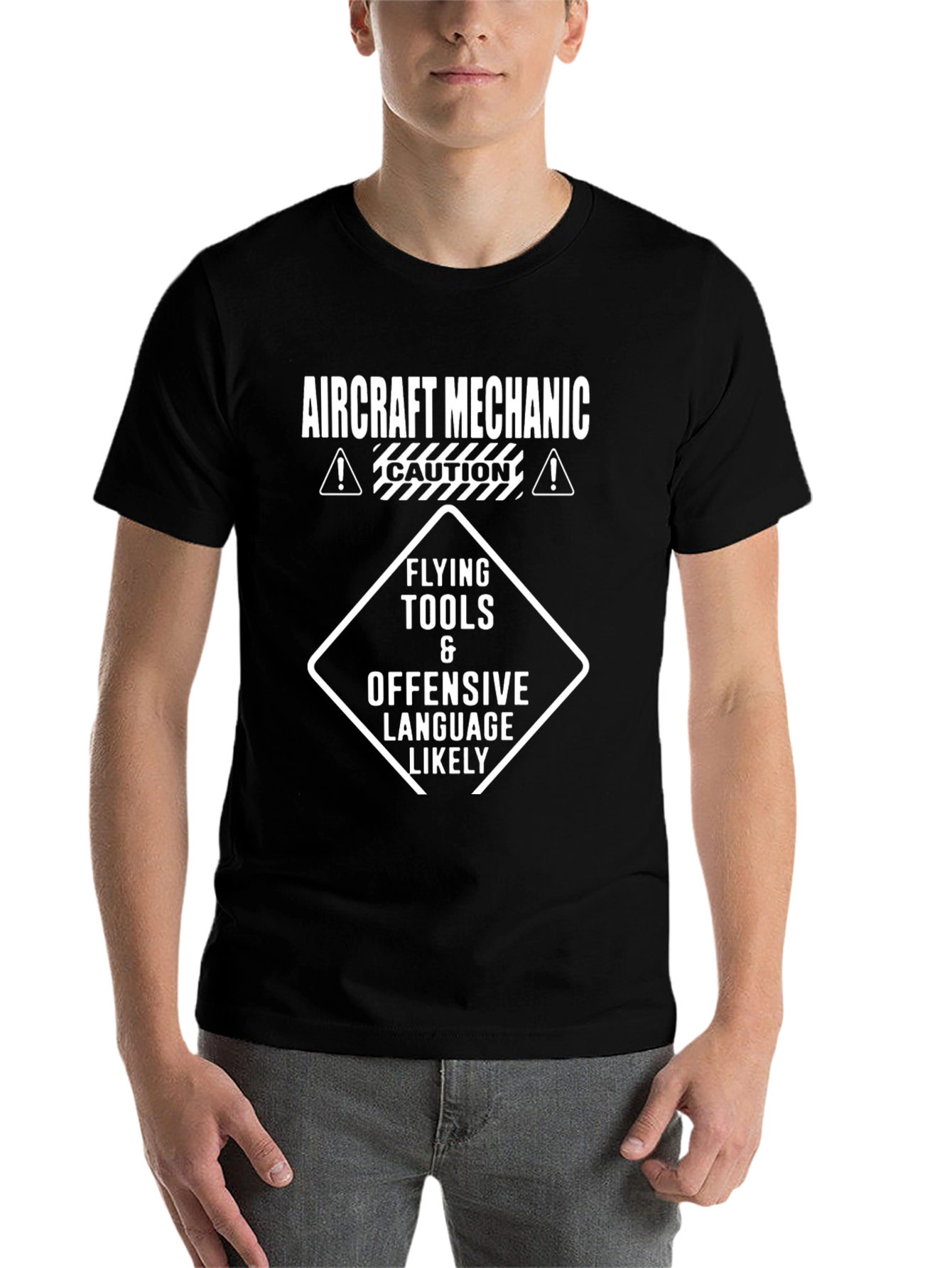 Aircraft Mechanic Caution T-Shirt