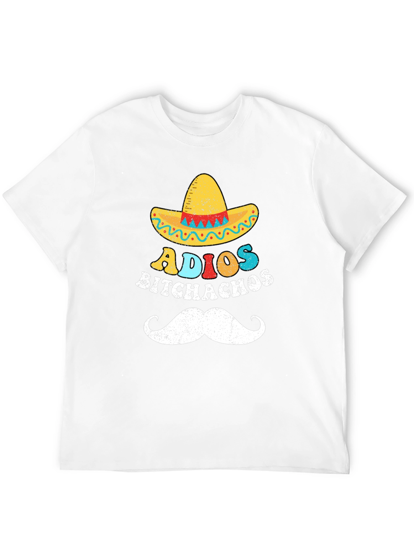 Adios Bitchachos Graphic T-Shirt - Black Crew Neck