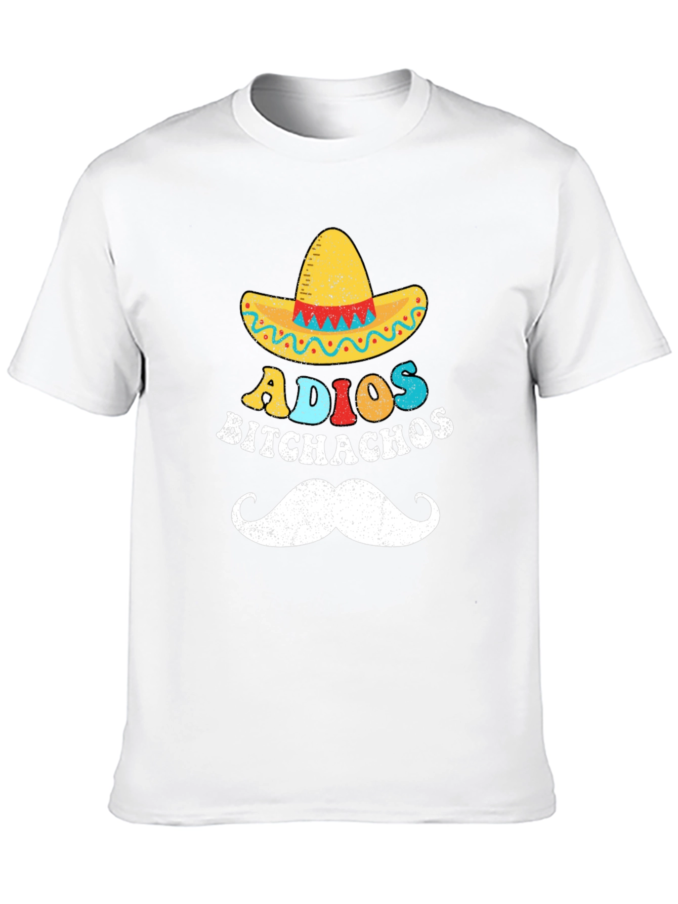 Adios Bitchachos Graphic T-Shirt - Black Crew Neck
