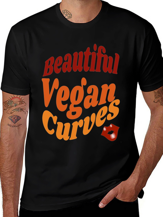 Beautiful Vegan Curves T-Shirt - Bold Graphic Tee