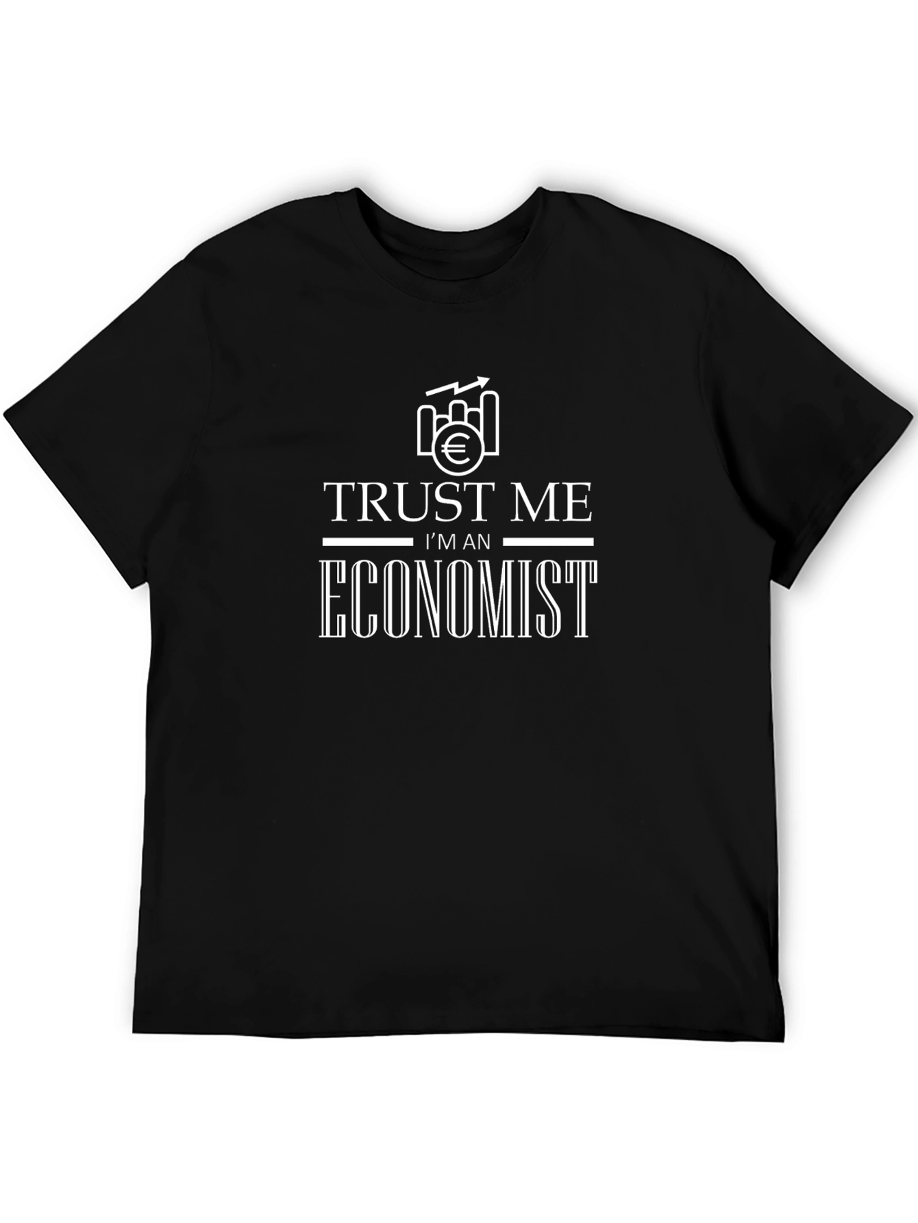 Trust Me Im an Economist Black Graphic Tee