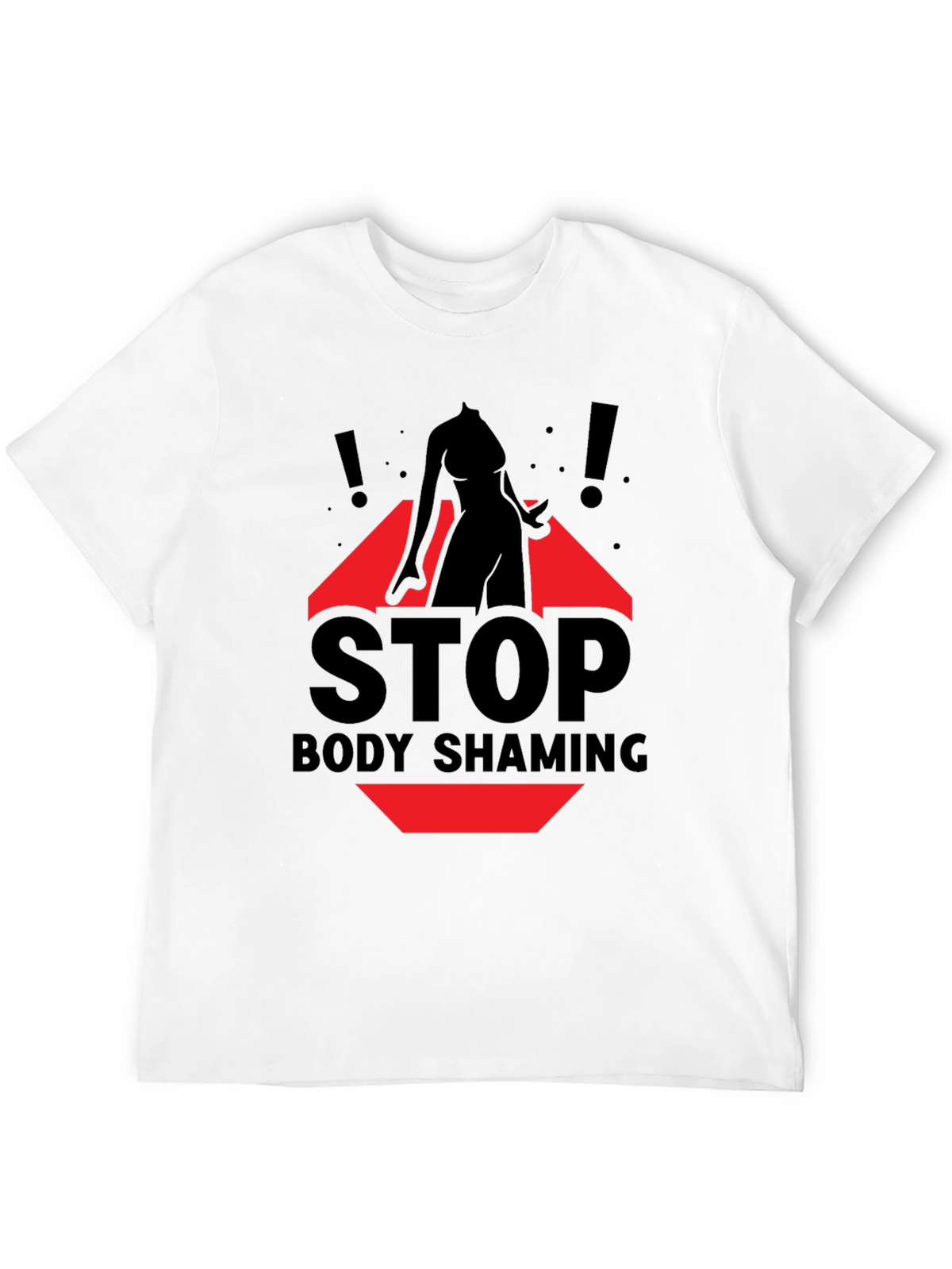 Stop Body Shaming Graphic Tee - Black