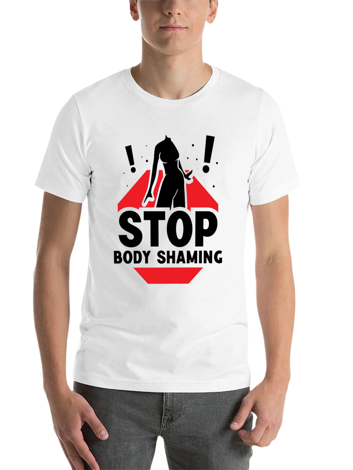 Stop Body Shaming Graphic Tee - Black