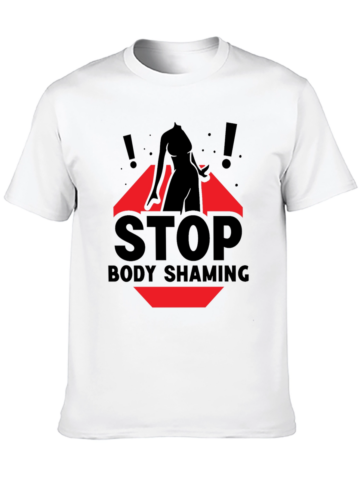 Stop Body Shaming Graphic Tee - Black