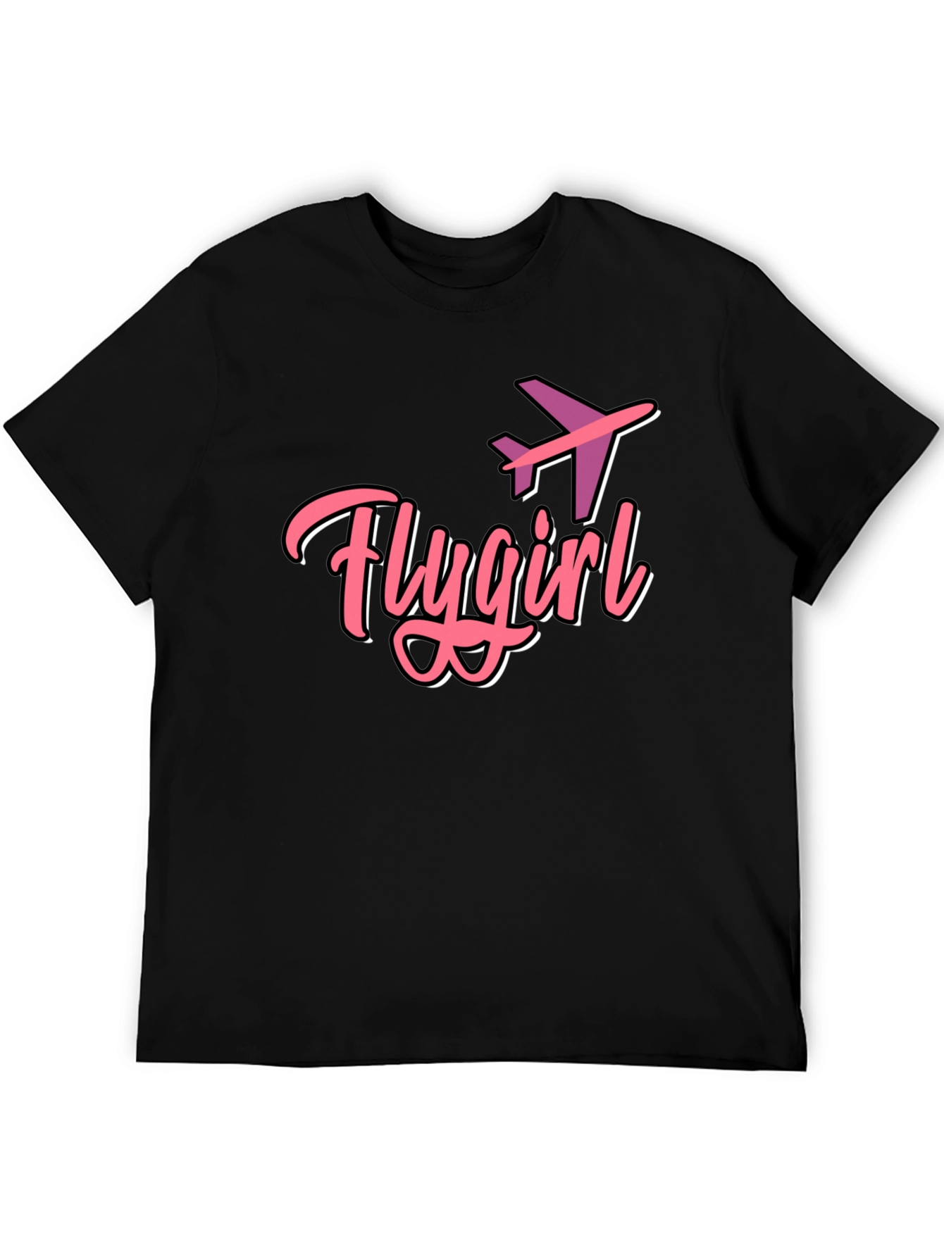 Flygirl Black Graphic Tee