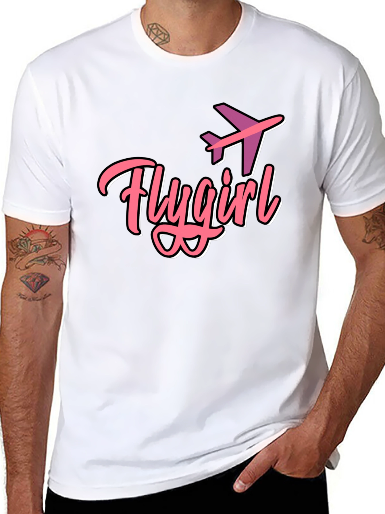 Flygirl Black Graphic Tee