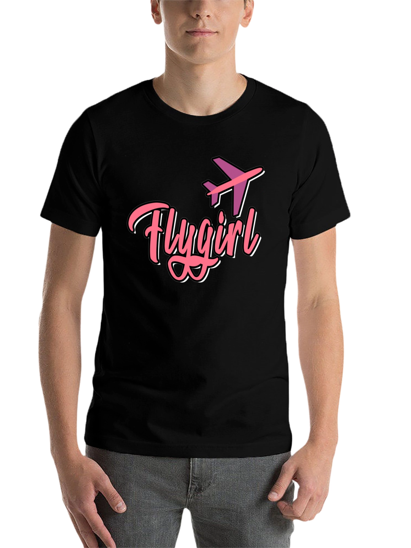 Flygirl Black Graphic Tee