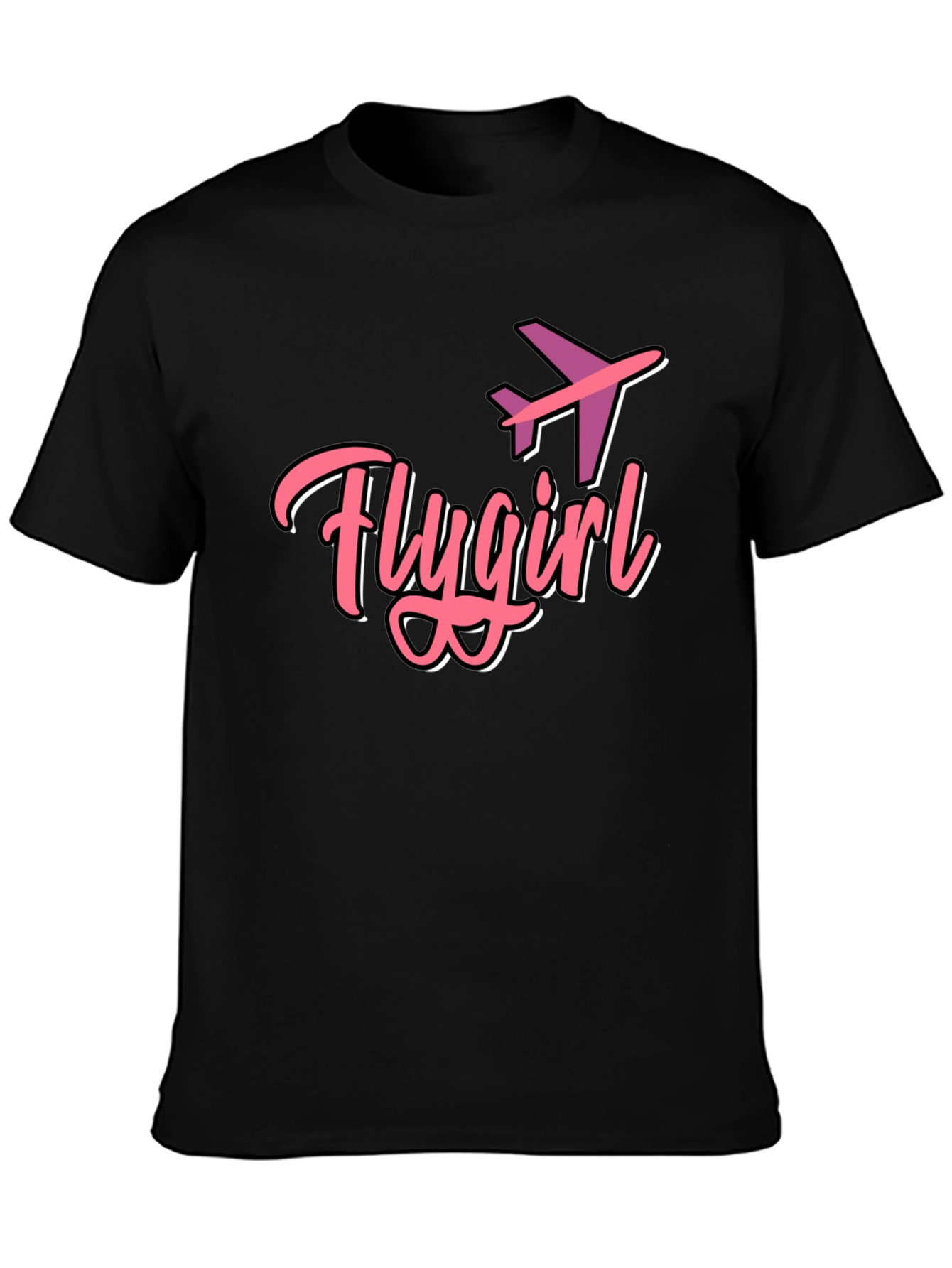 Flygirl Black Graphic Tee