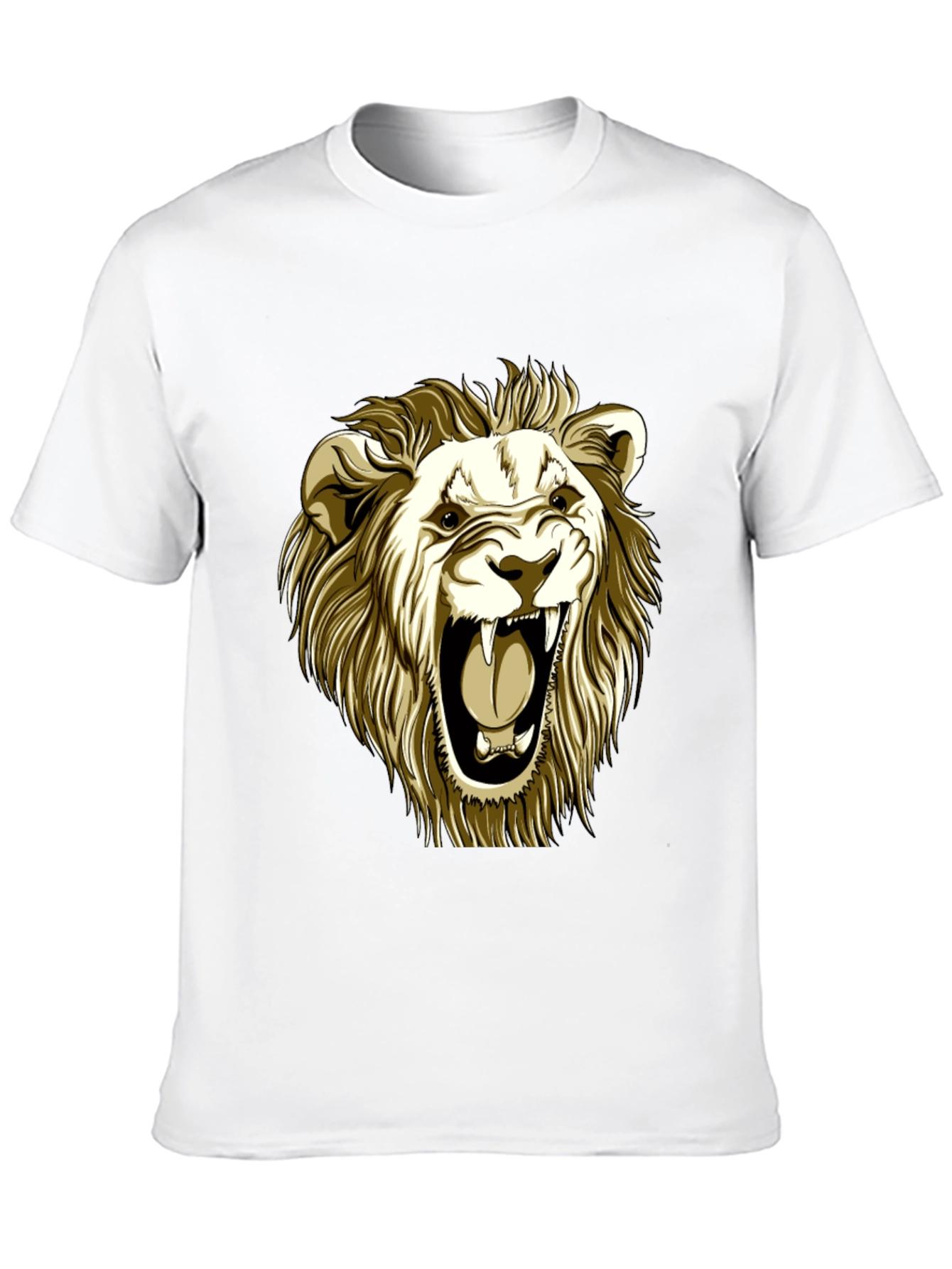 Roaring Lion Graphic Tee - Black Cotton T-Shirt