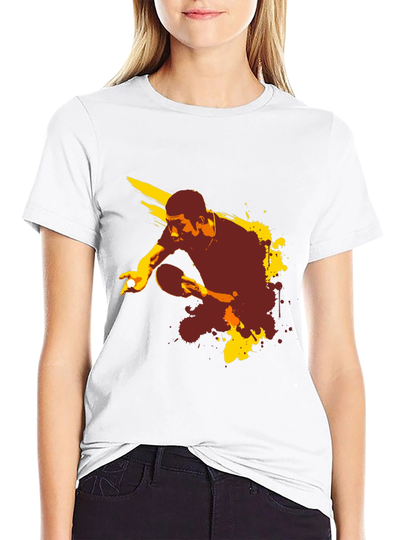 Table Tennis Graphic Tee - Black