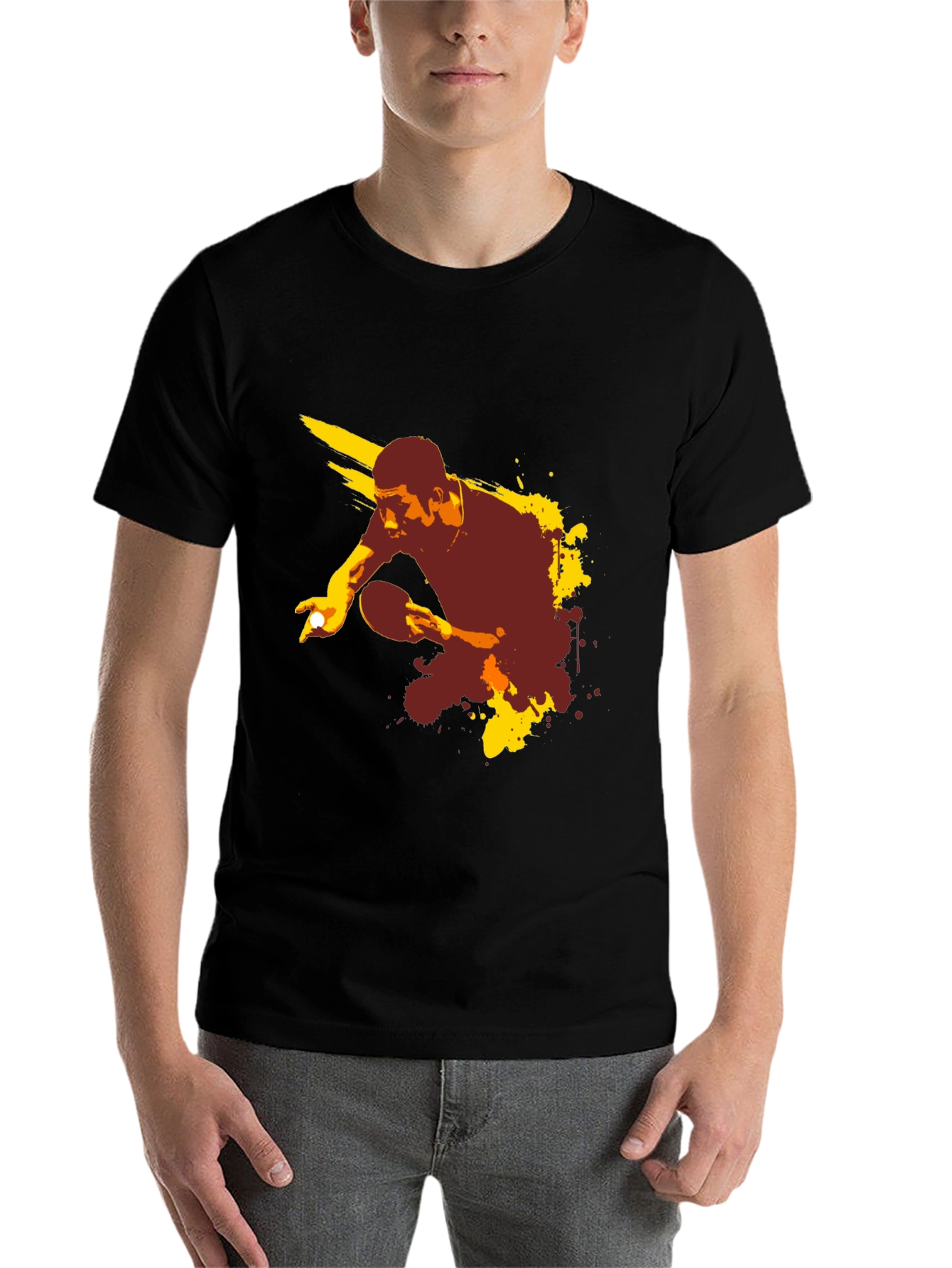 Table Tennis Graphic Tee - Black