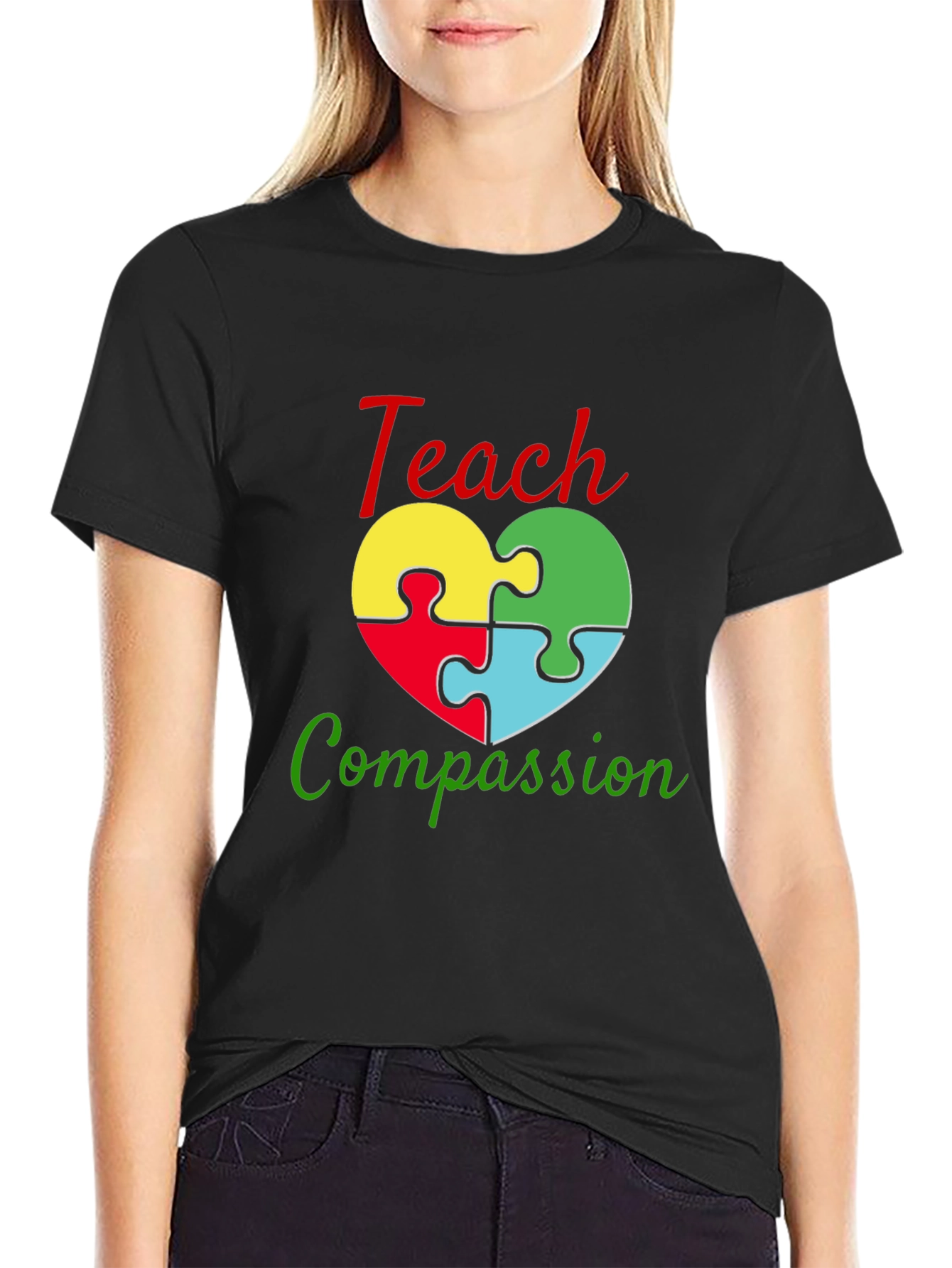 Teach Compassion Autism Awareness T-Shirt