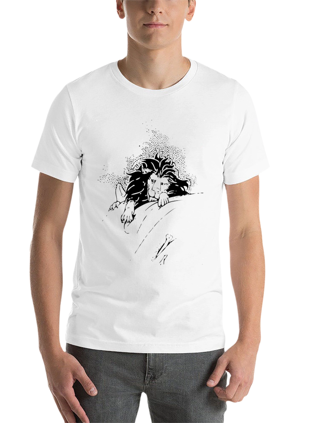 Lion Graphic Black T-Shirt