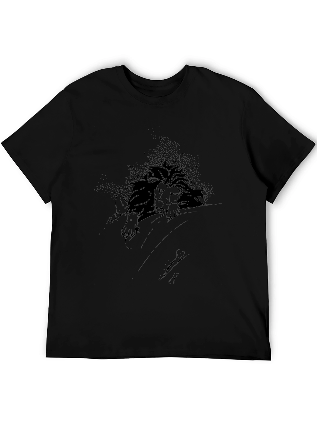 Lion Graphic Black T-Shirt