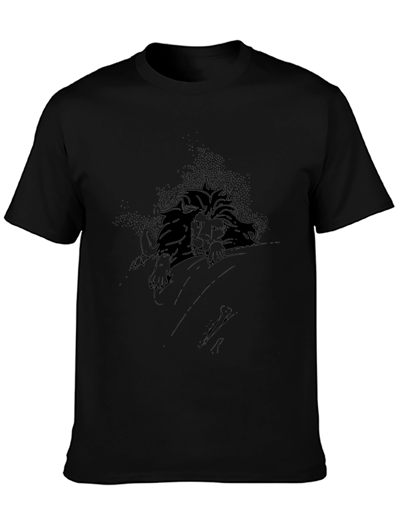 Lion Graphic Black T-Shirt