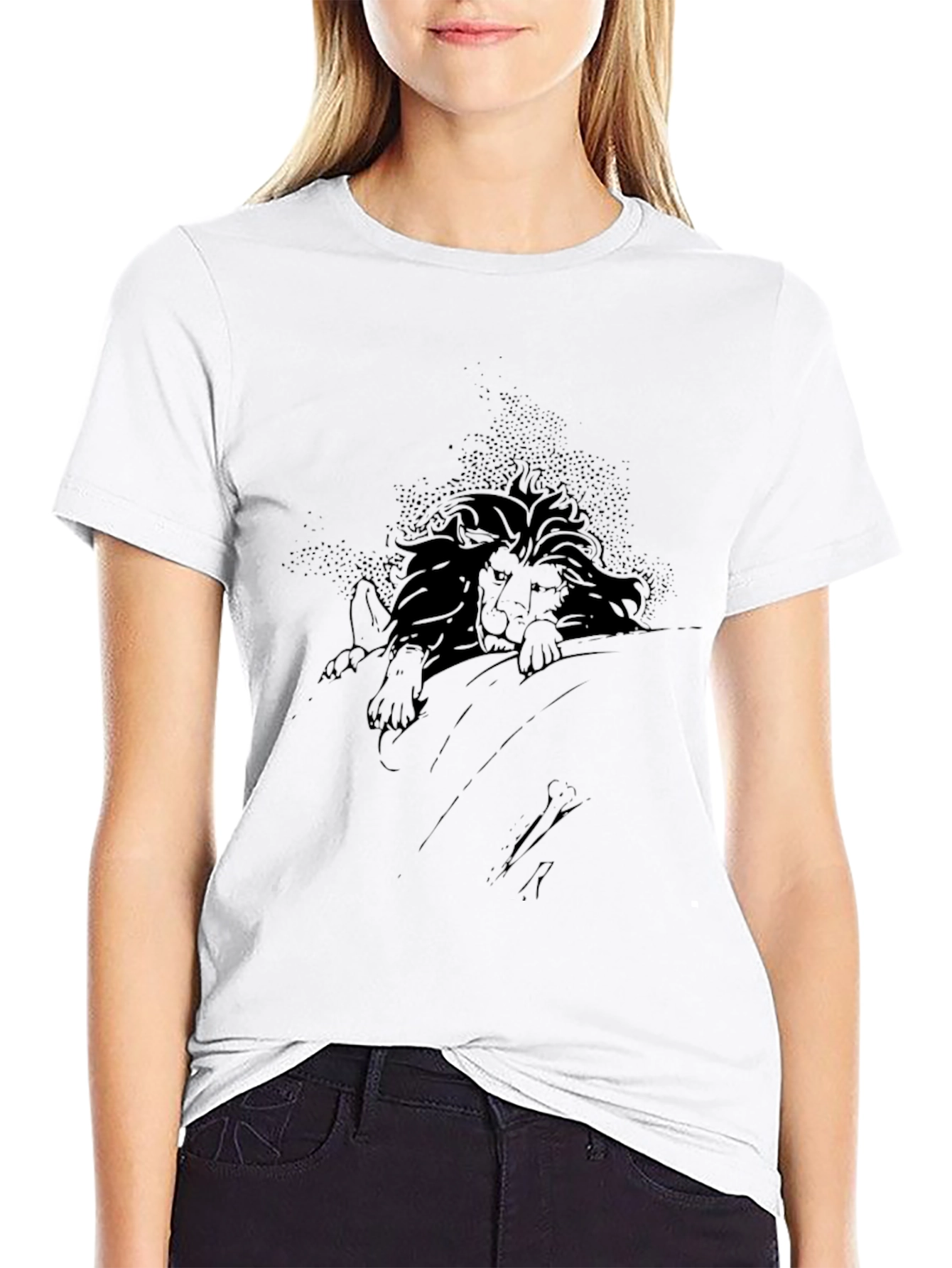 Lion Graphic Black T-Shirt