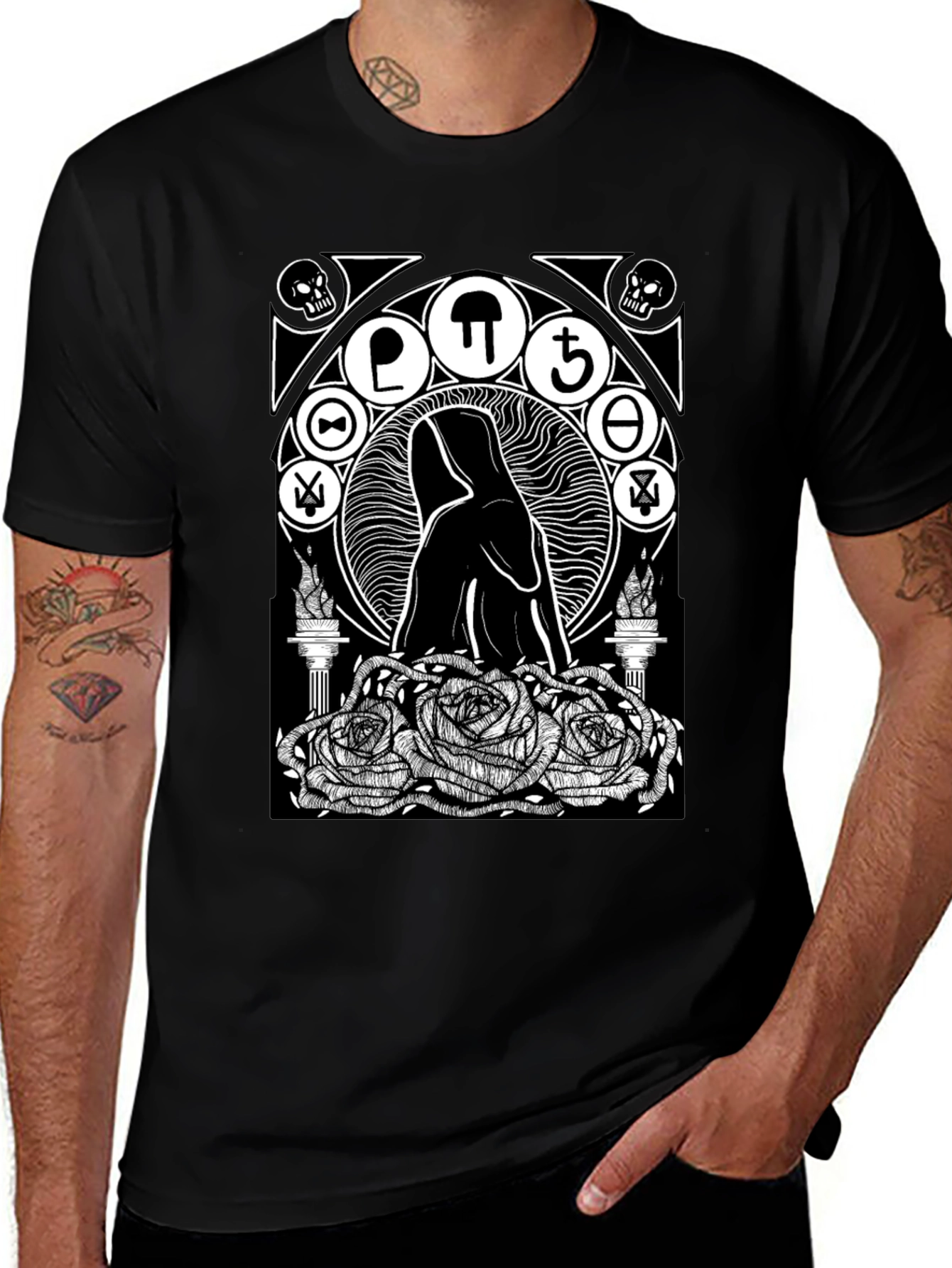 Occult Rose T-Shirt - Gothic Graphic Tee