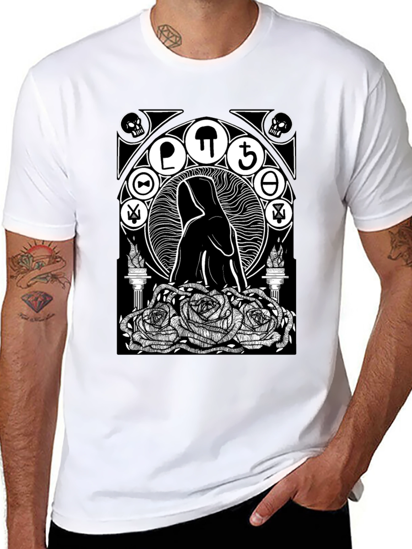 Occult Rose T-Shirt - Gothic Graphic Tee